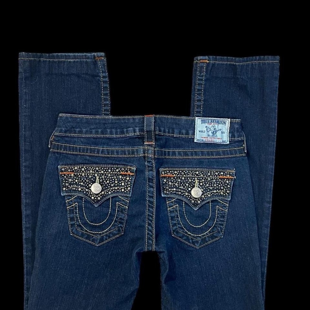 True Religion Vintage Women's Midnight Blue Straight Leg Jeans